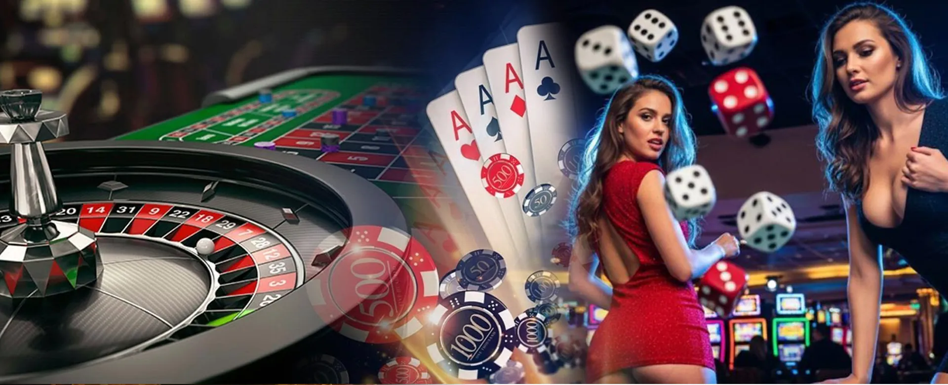 Dynamic online casino games background for Plus777 Asia